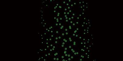 Dark Green vector backdrop with circles.