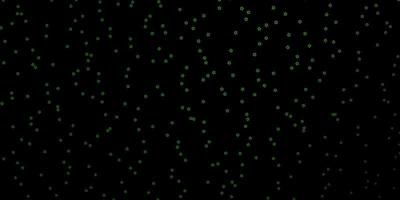 Dark Green vector layout with bright stars.