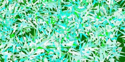Light blue, green vector backdrop with triangles, lines.