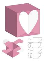 Box packaging die cut template design. 3d mock-up vector