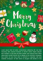 Web Merry Christmas sale with Object Top View poster vector