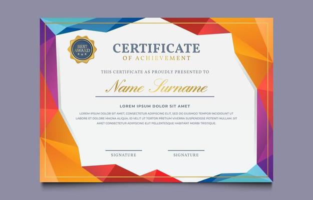 certificate design vector