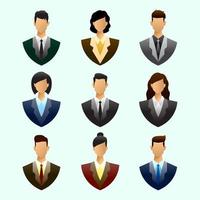 conjunto de iconos de personas de negocios vector