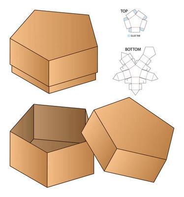 Box packaging die cut template design. 3d mock-up