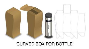 Auto Lock Box packaging die cut template design. 3d mock-up vector