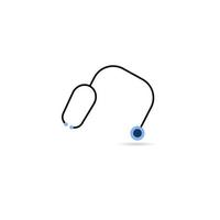 stethoscope icon. flat style and colorful design, vector illustration