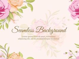 Beautifull Floral Seamless Background Template vector