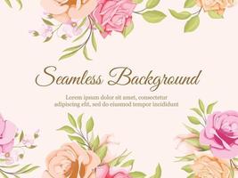 Floral Seamless Background Template vector