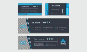 Latest Corporate And Business Email Signature Template Layout Design. vector