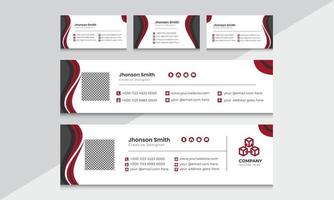 latest unique corporate and business email signature template design. vector