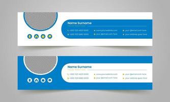 Diseño moderno de plantillas vectoriales de firma de correo electrónico. vector