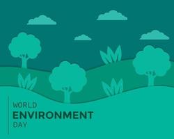 vector simple del día mundial del medio ambiente