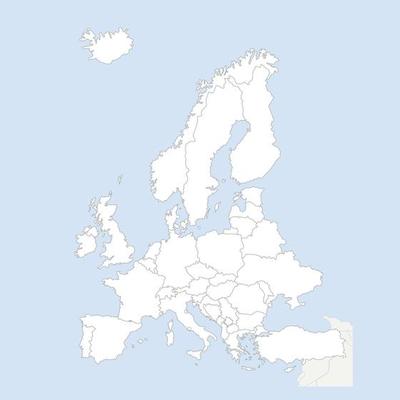 europe-countries map free vector