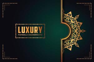 Luxury Mandala Ornamental Background Design With Golden Arabesque Pattern Style. Decorative Mandala Ornament For Print, Brochure, Banner, Cover, Poster, Invitation Card. vector