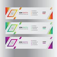 Business professional email Signature Template mail design layout vector