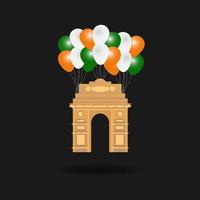 ilustración del feliz día de la república de india vector