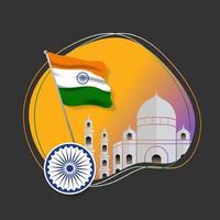 ilustración del feliz día de la república de india vector