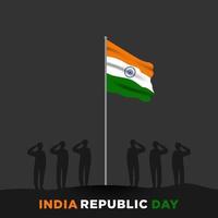 ilustración del feliz día de la república de india vector