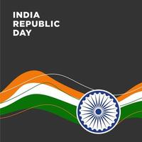 ilustración del feliz día de la república de india vector