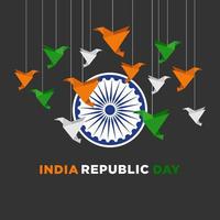 ilustración del feliz día de la república de india vector