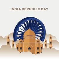 ilustración del feliz día de la república de india vector