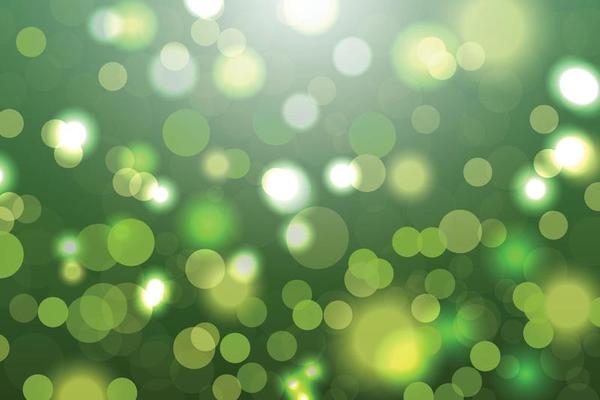 Illustration of green bokeh abstract background