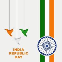 ilustración del feliz día de la república de india vector