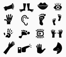 Simple Human Anatomy Icon Set vector