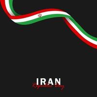 vector del día de la república con banderas de irán. celebración del día de la república de irán.