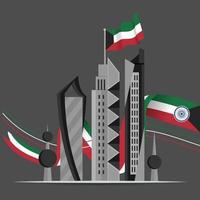 Celebration of Kuwait's national day vector