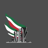 Celebration of Kuwait's national day vector