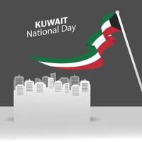 Celebration of Kuwait national day vector