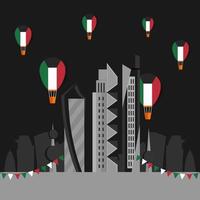 Celebration of Kuwait national day vector