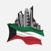 celebración del día nacional de kuwait vector