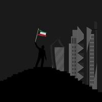 Celebration of Kuwait national day vector