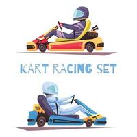 Ilustración de vector de concepto de diseño de karting