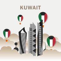 Celebration of Kuwait national day vector