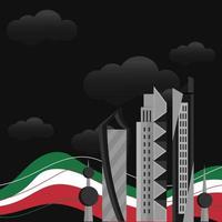 Celebration of Kuwait national day vector