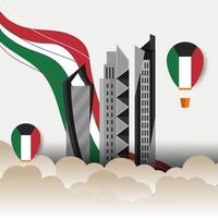 Celebration of Kuwait national day vector