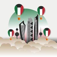 Celebration of Kuwait national day vector