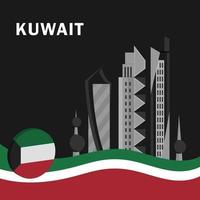 celebración del día nacional de kuwait vector