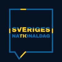 Sweden national day, annual swedish event element vector