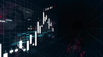 digital animering av prisdiagram för affärsmarknaden video