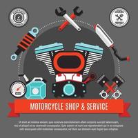 Motorcycle Shop And Service vector