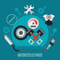 Motorcycles Parts Design Concept vector