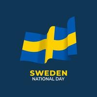 Sweden National Day. Celebrated annually on June 6 in Sweden. Happy national holiday of freedom. Swedish flag.