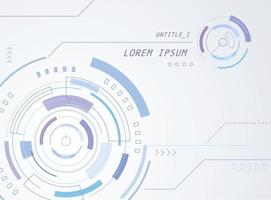 Circular digital GUI concept template. Simple pattern design template. vector