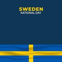 Sweden National Day. Celebrated annually on June 6 in Sweden. Happy national holiday of freedom. Swedish flag. vector