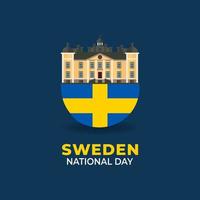 Sweden National Day. Celebrated annually on June 6 in Sweden. Happy national holiday of freedom. Swedish flag. vector