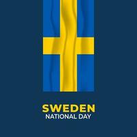 Sweden National Day. Celebrated annually on June 6 in Sweden. Happy national holiday of freedom. Swedish flag. vector